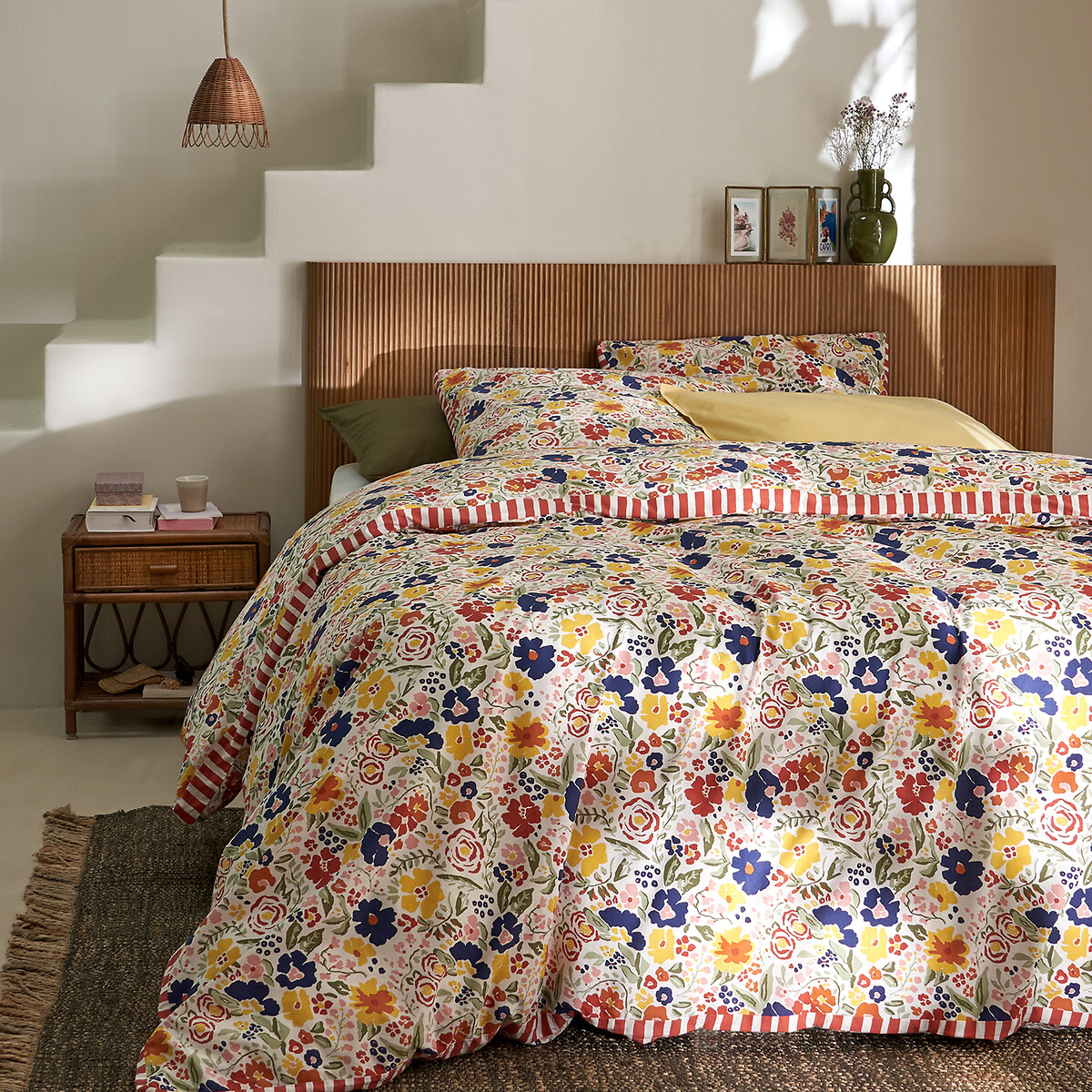 LA REDOUTE INTERIEURS<br>Mesinha de cabeceira 1 gaveta + 1 prateleira em rattan, Kiara