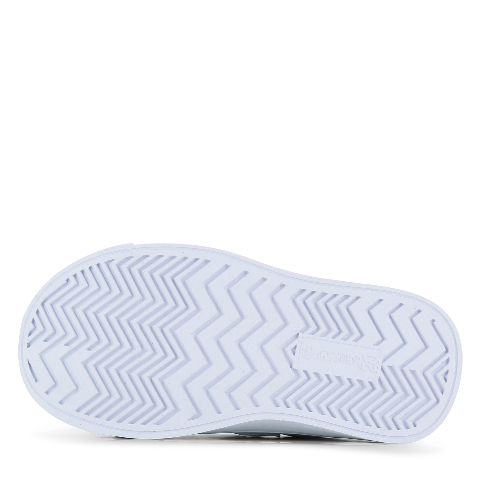 Shoesme weißer Sneaker mit taupefarbenen Streifen