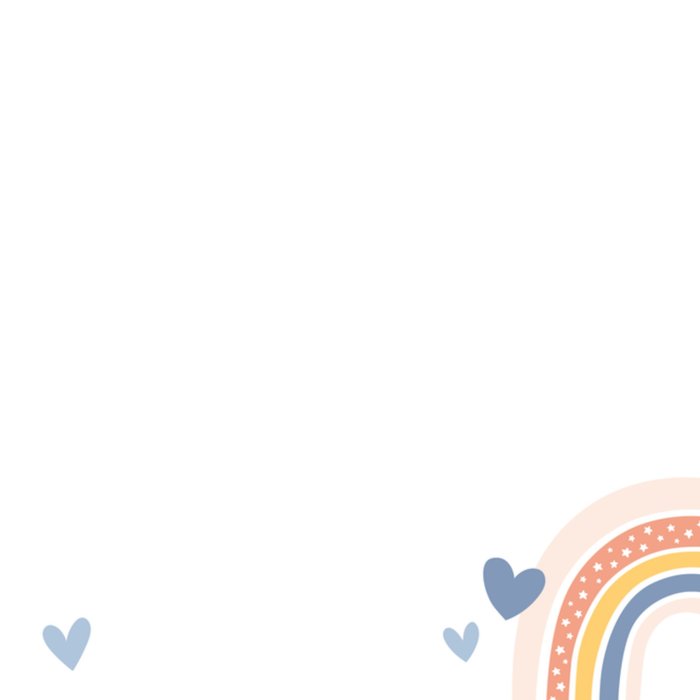 Kleine Vlindervoetjes | Geboortekaart | Regenboog kindje