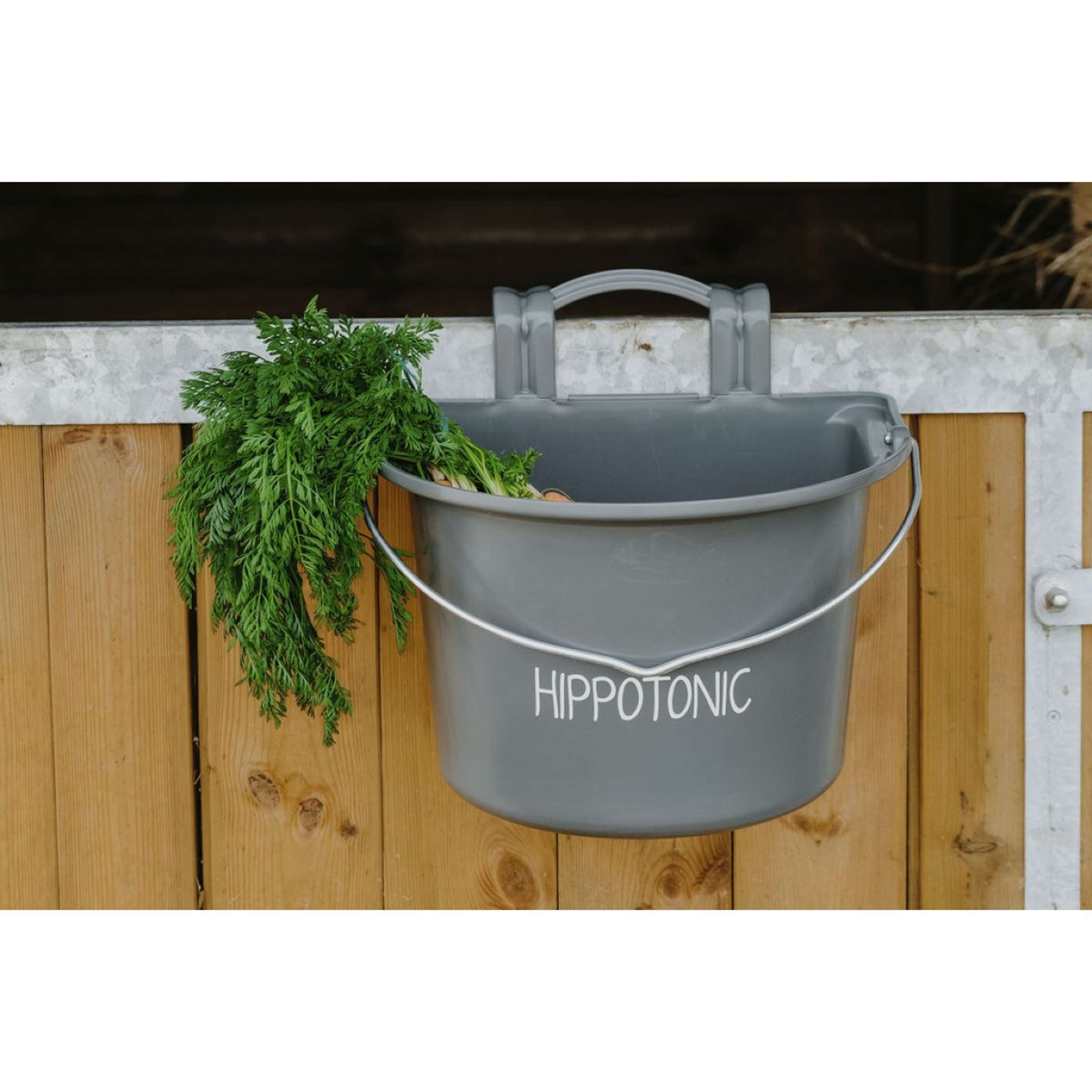 Hippotonic Voerbak met Hengsel Donkergrijs