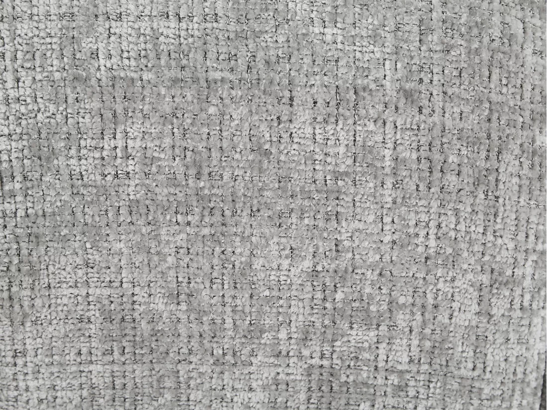 Canapé 3 places en tissu texturé gris BASDIO