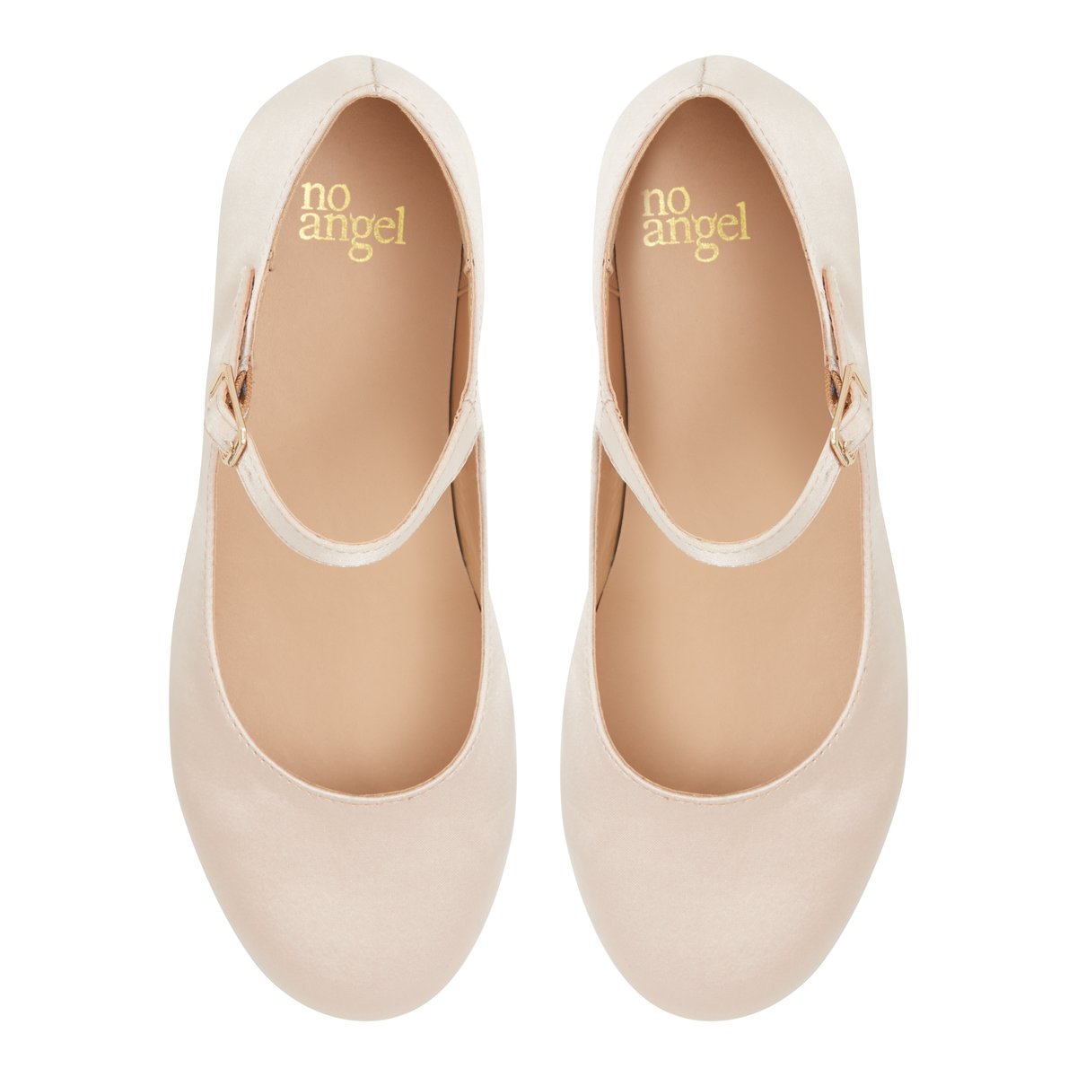 NO ANGEL-Charlotte-jg-Ballerine mary jane - Talon plat - Or Rose
