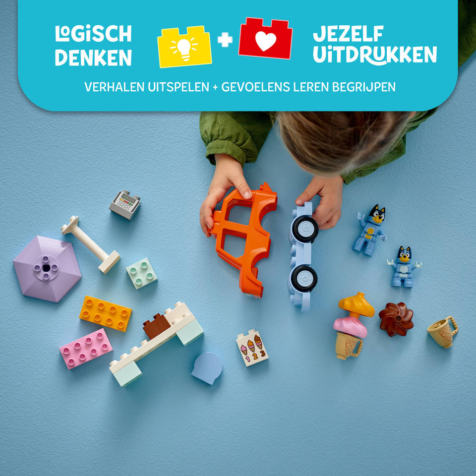 LEGO DUPLO Bluey een ijsje halen met Bluey 10458