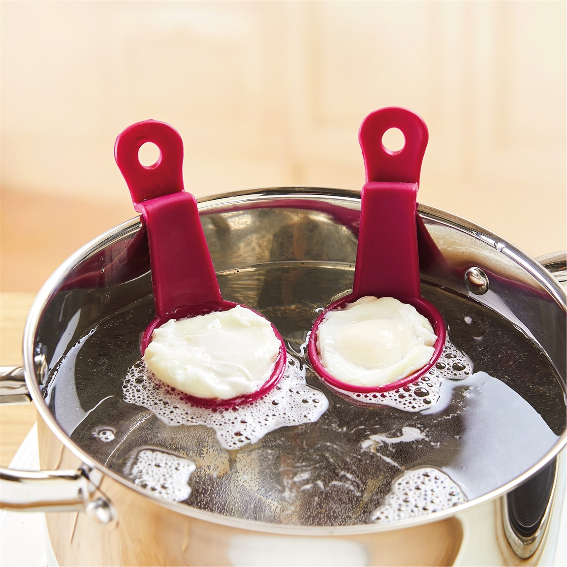 Lot de 2 supports oeuf poché