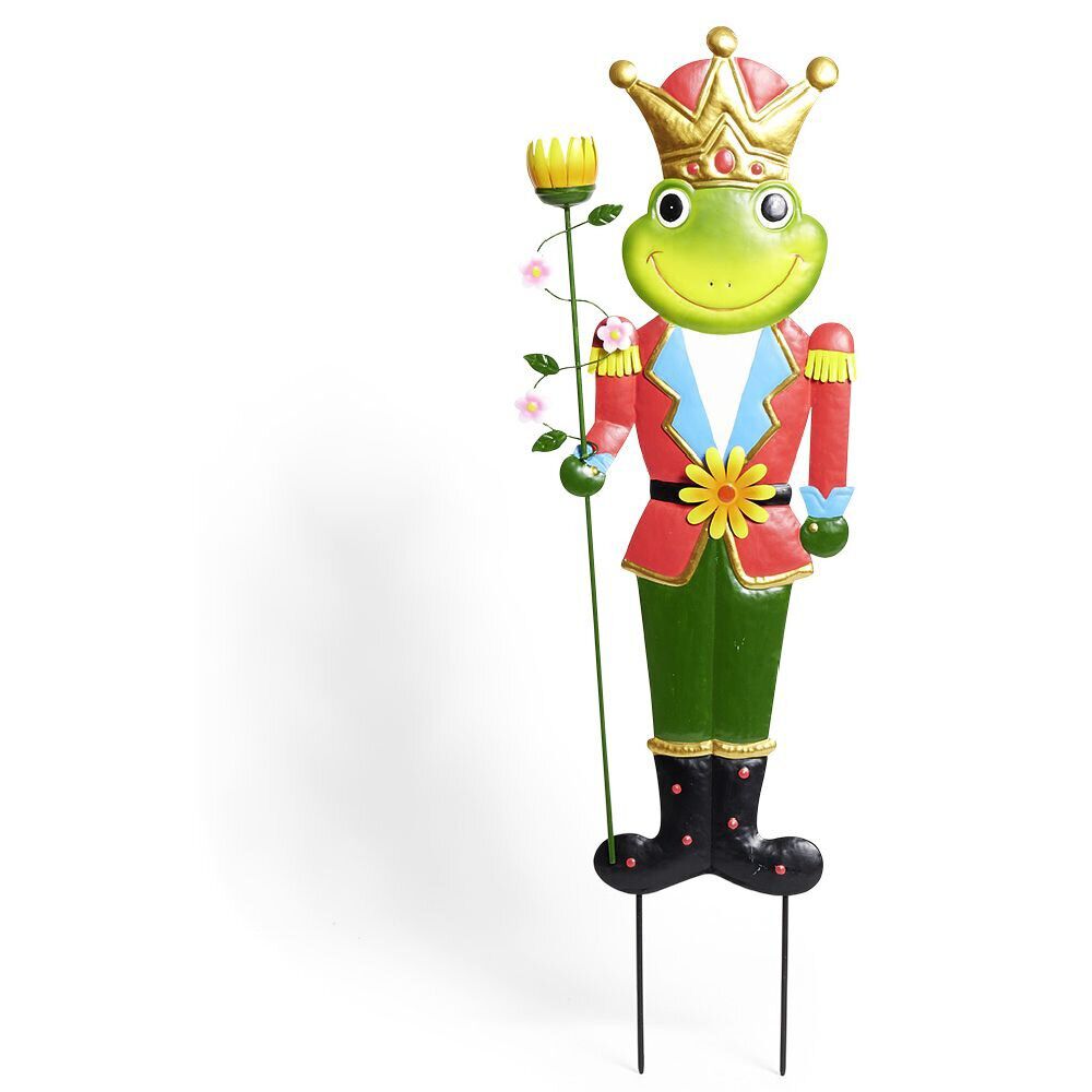 Grenouille décoration de jardin en métal à planter H81,5cm
