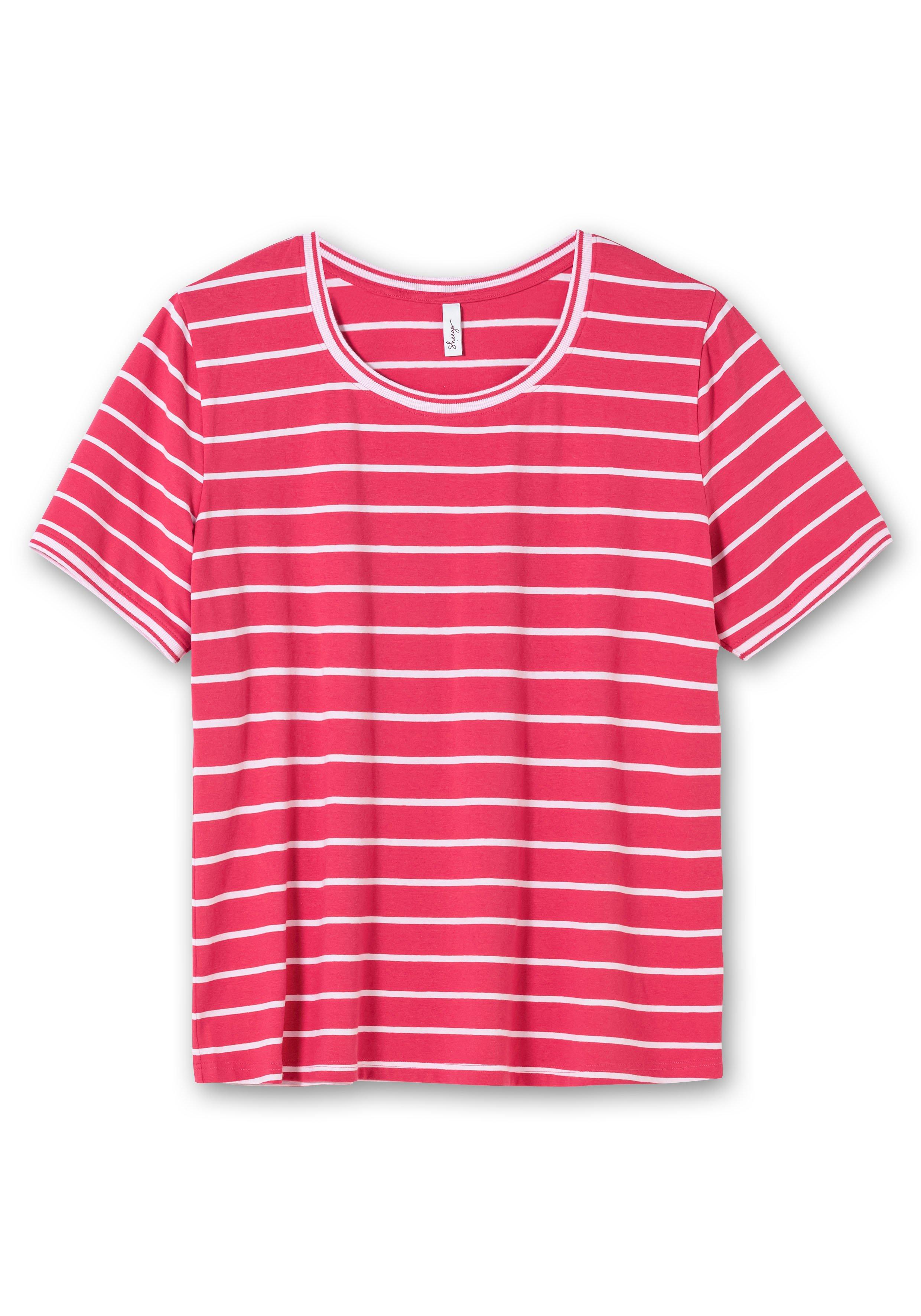 Ringelshirt mit verlängertem Halbarm
