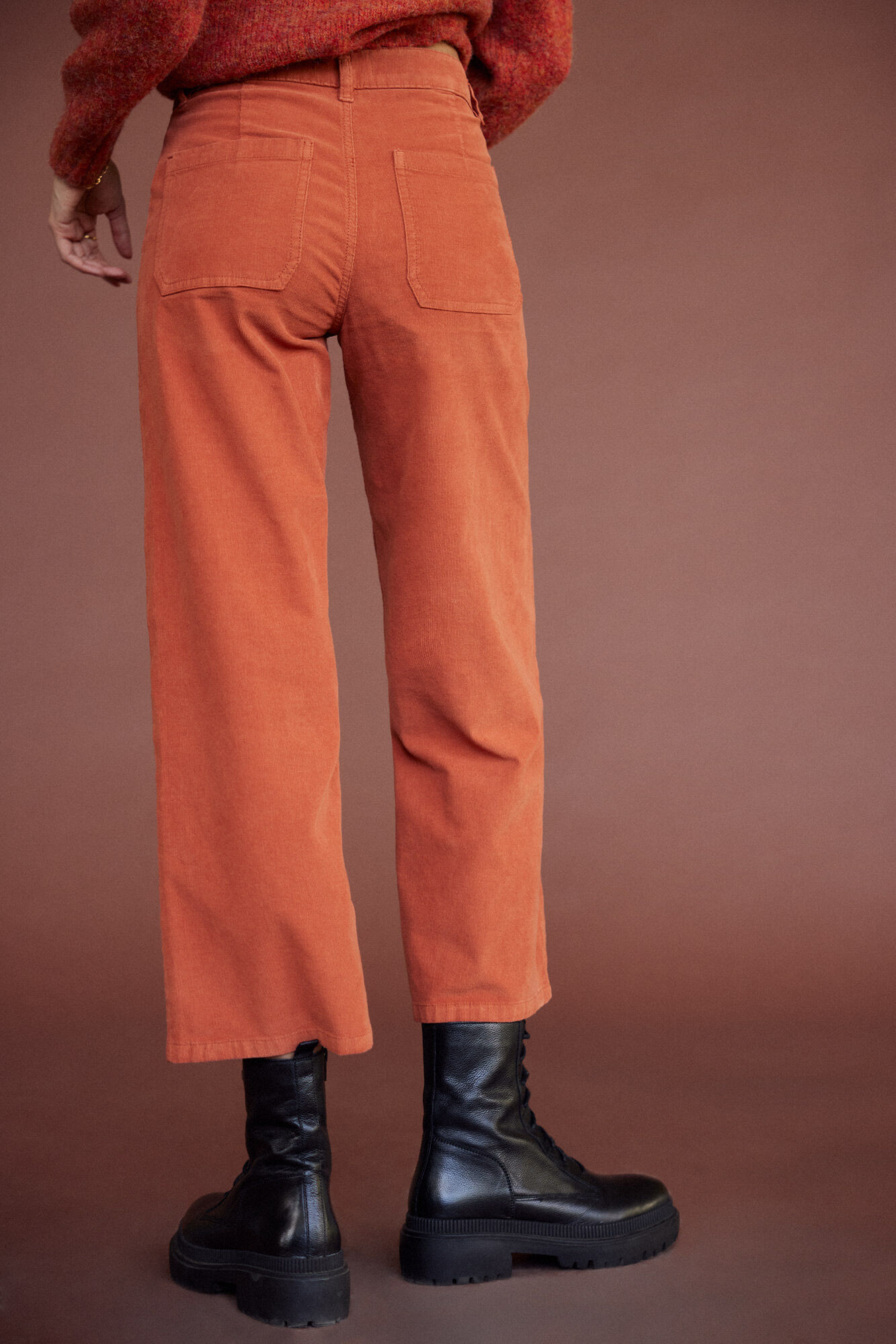 Vaquero palazzo crop - Naranja