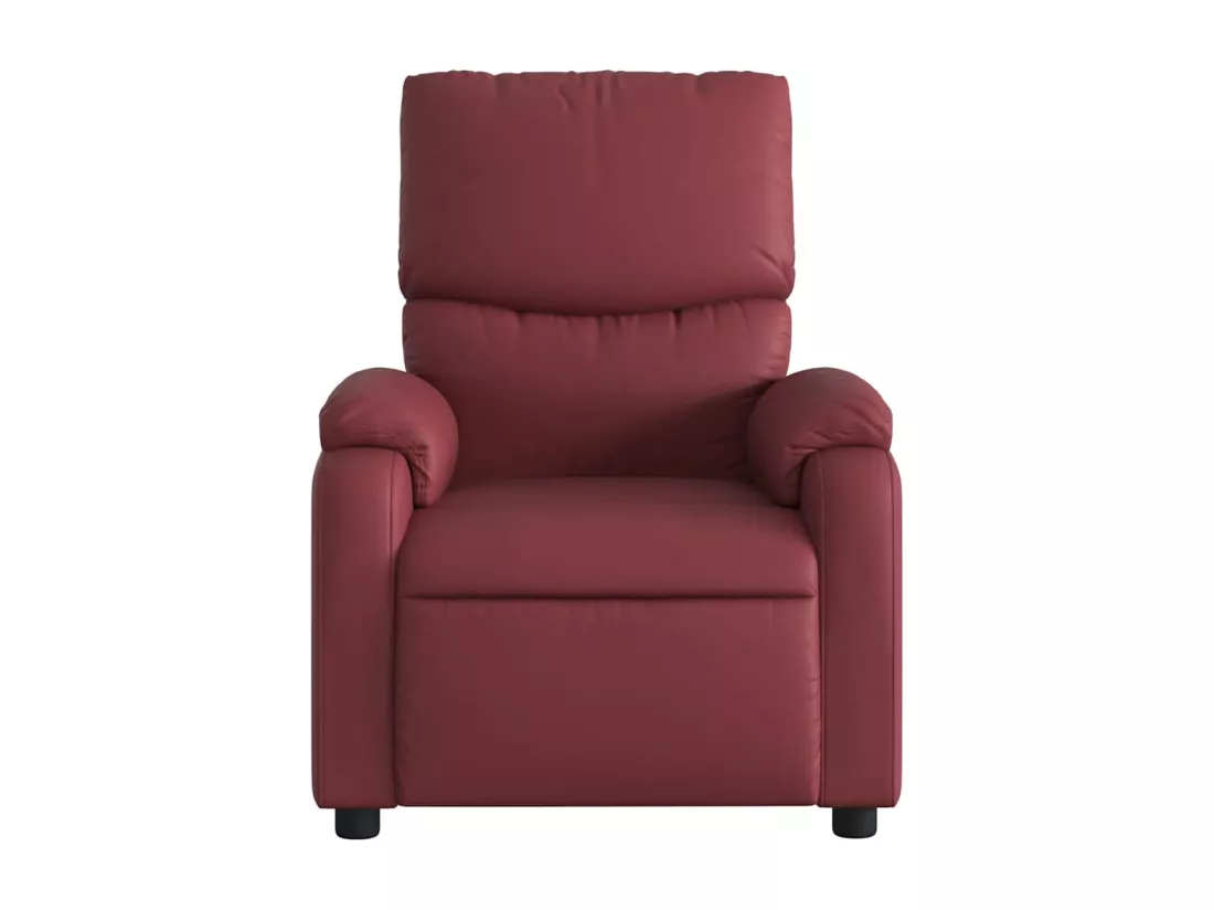 Fauteuil massant inclinable Rouge bordeaux Similicuir