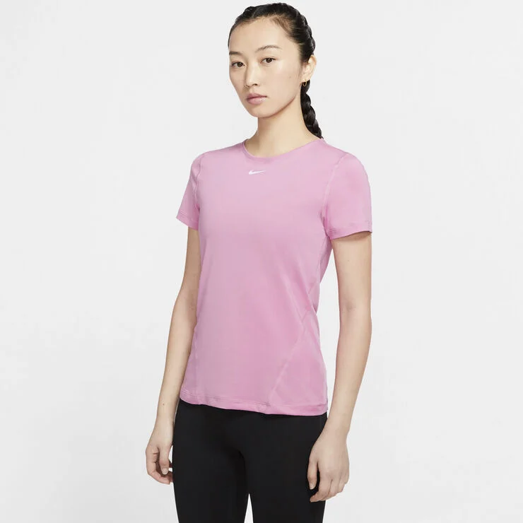 Nike Pro Mesh T Shirt Pink