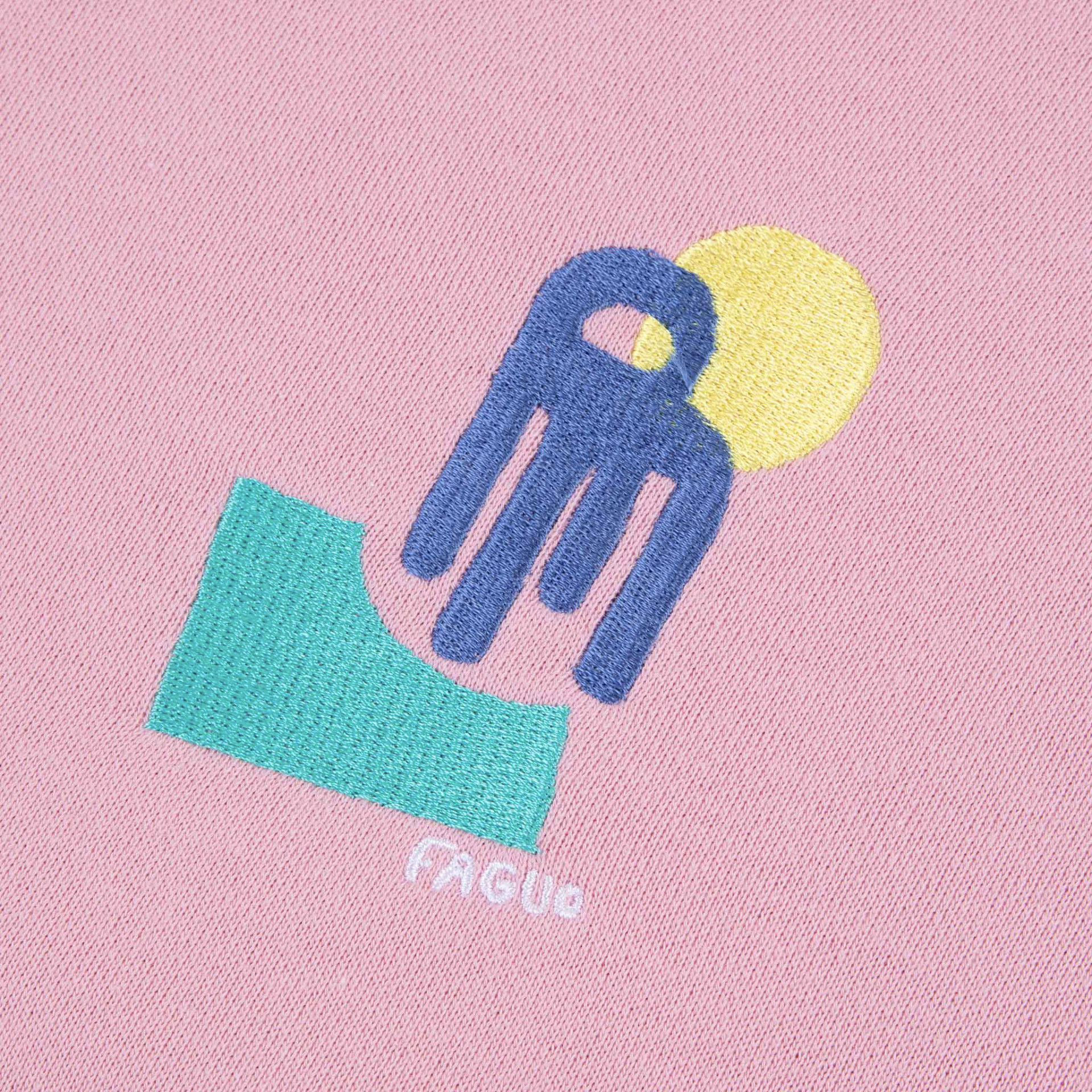 Sweat rose - Diego Faivre coton recyclé et polyester recyclé - modèle fango