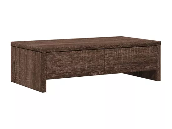 Support de moniteur avec tiroirs chêne marron bois d'ingénierie