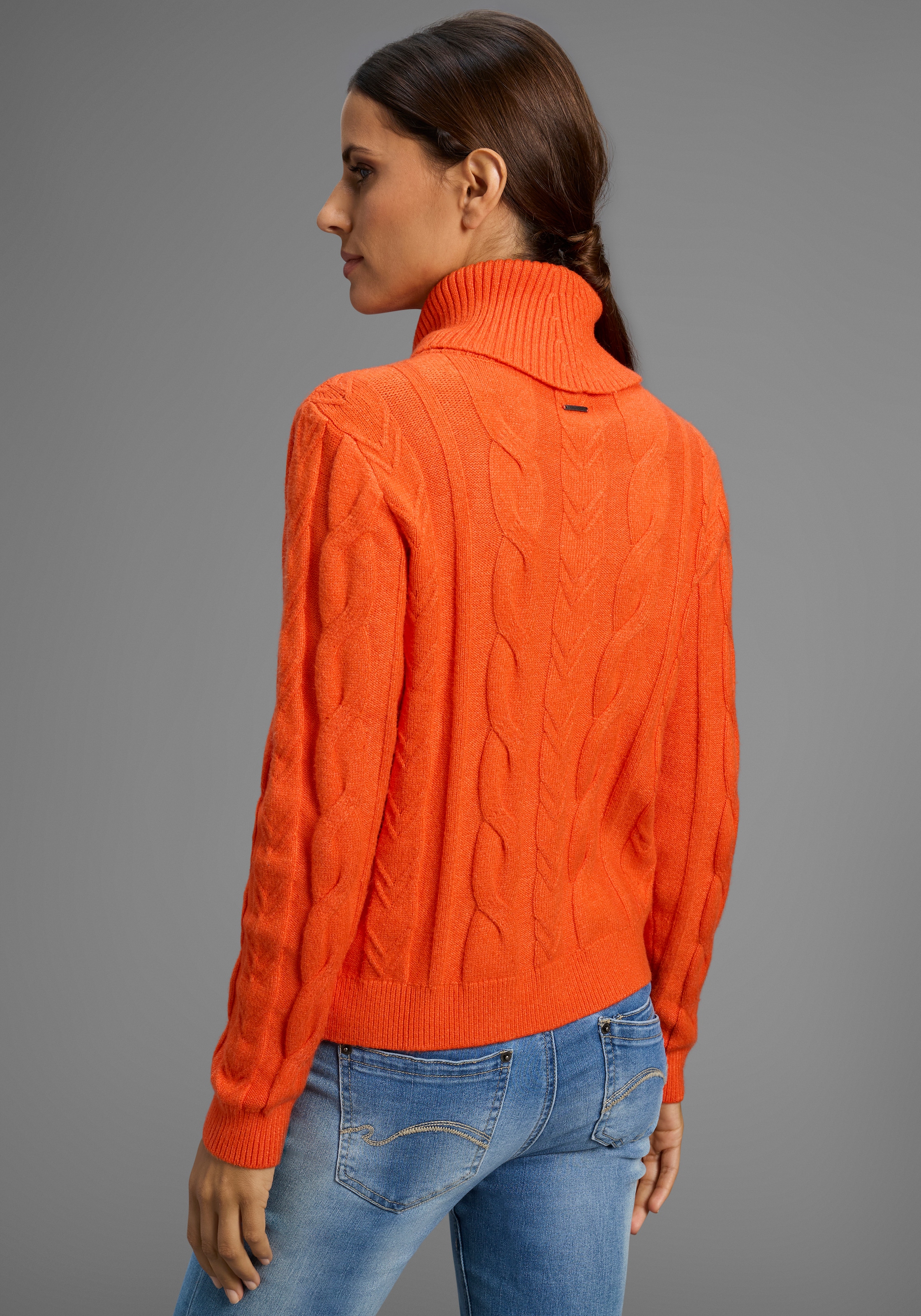 KangaROOS Rollkragenpullover , mit Zopfstrickmuster
