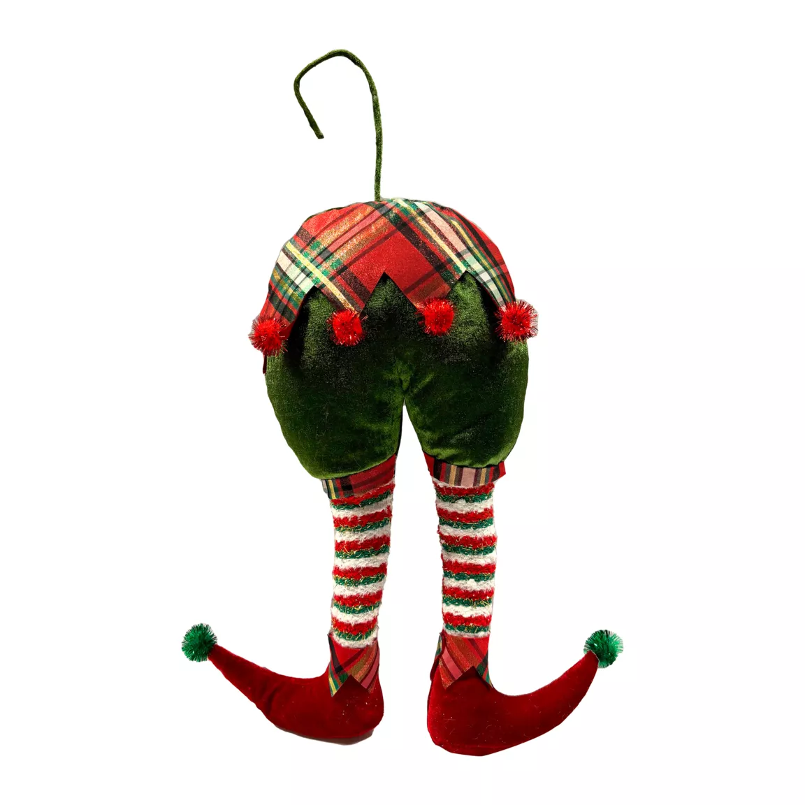 Suspension de Noël en tissu (H30 cm) Jambes de lutin farceur