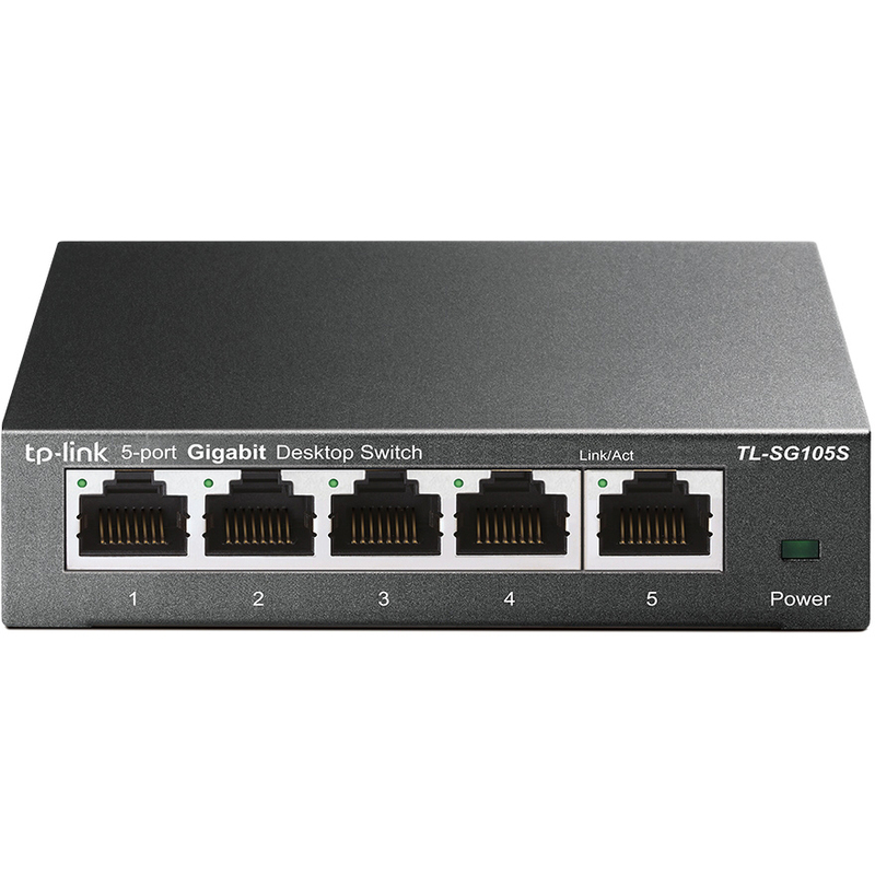 TP-Link TL-SG105S 5-Port Gigabit Desktop-Switch, schwarz
