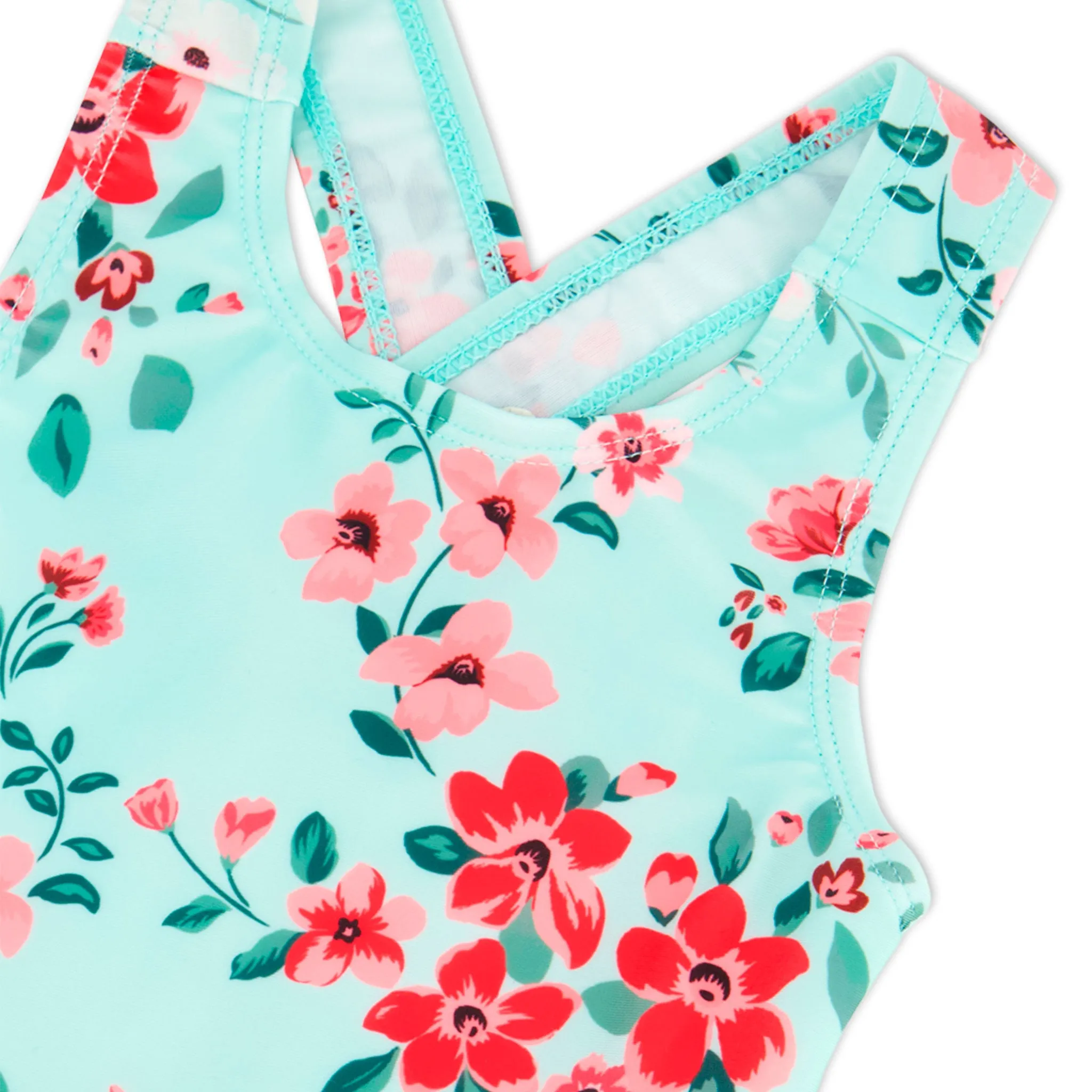 Deux par Deux Maillot UV Une Pièce Fleurs 3-24mois