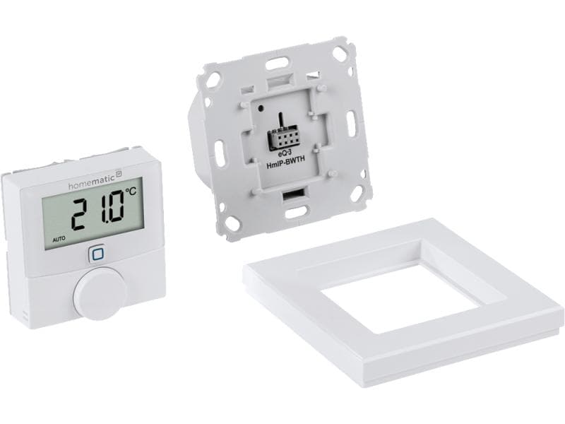 Homematic IP Smart Home Funk-Wandthermostat mit Schaltausga Wandthermostat mit Schaltausgang 230 V für Markenschalter – HmIP-BWTH