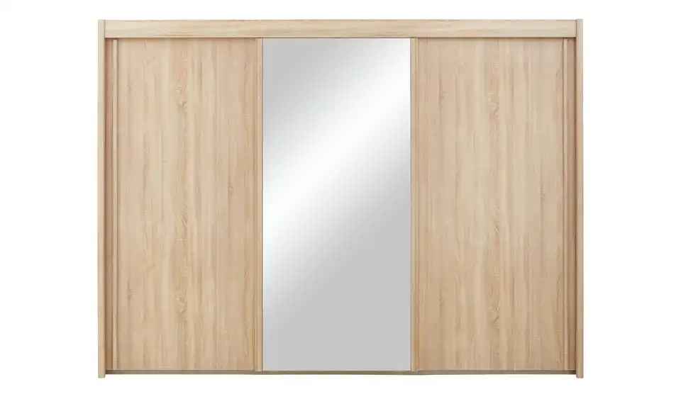 Schwebetürenschrank 3-türig Imperial 300 cm Eiche Sonoma (Nachbildung) mit Spiegel