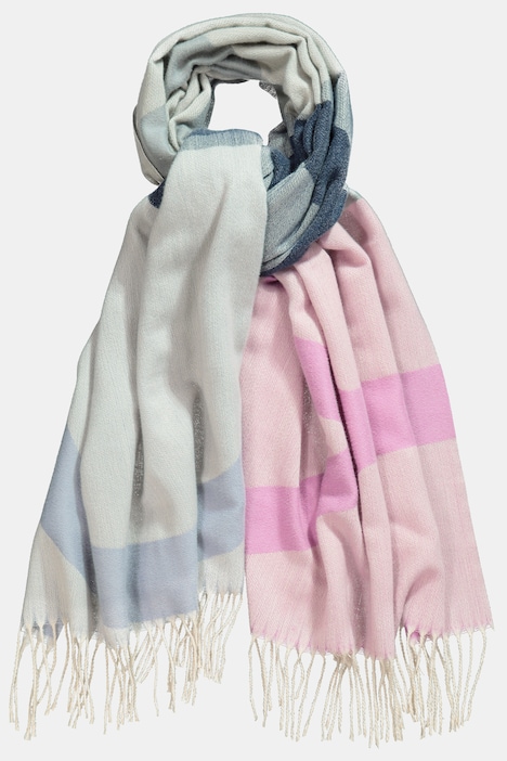 Schal, Cozy, Colorblocking, Fransen