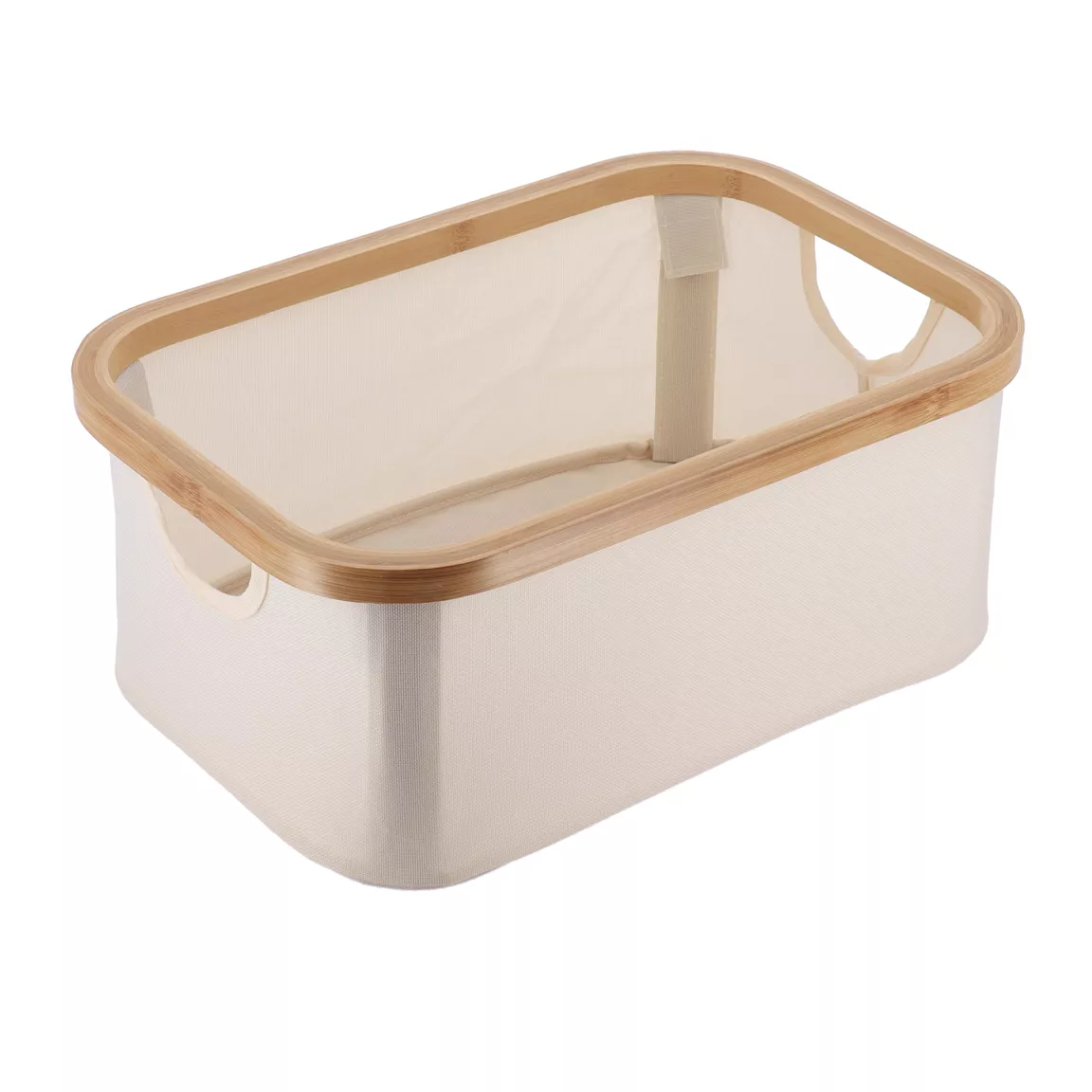 Panier de rangement pliable (L38 x H16 cm) Purebamboo Ecru