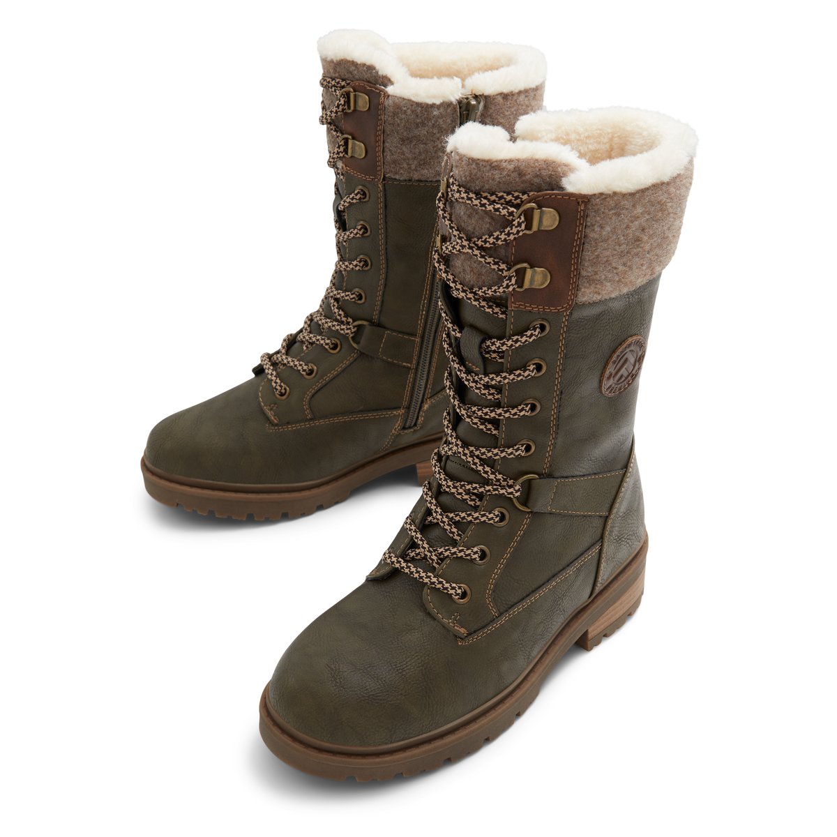 BANFF TRAIL PREMIUM-Sevoican-Bottes mi-mollet d'hiver - Semelle tracteur - Kaki