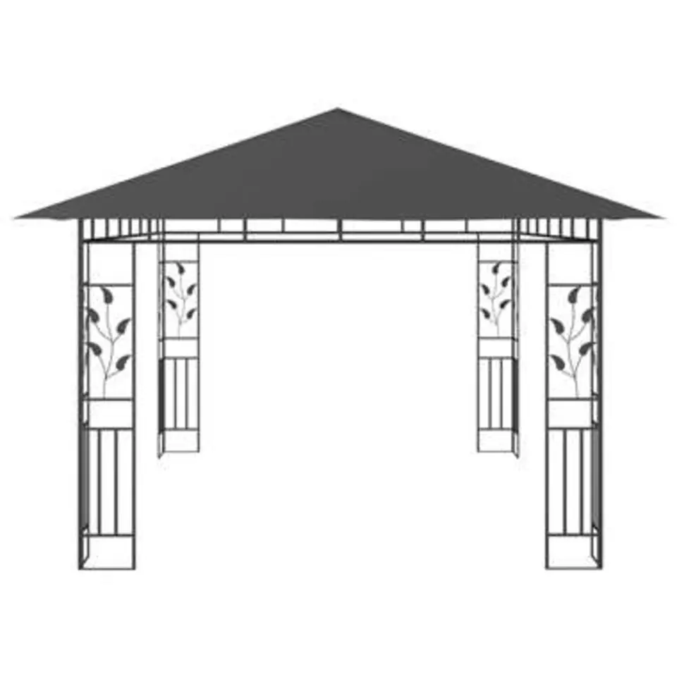 vidaXL - Tuinhuisje - Antraciet - Stof - 4 x 3 x 2.73 m