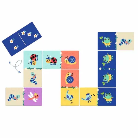 Djeco Lernspiele: Domino Kleine Tiere