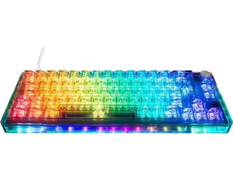 DELTACO Gaming-Tastatur GAM-160-T-CH Weiss Mechanische-Tastatur, RGB-Beleuchtung, Hot-Swap-Schalter