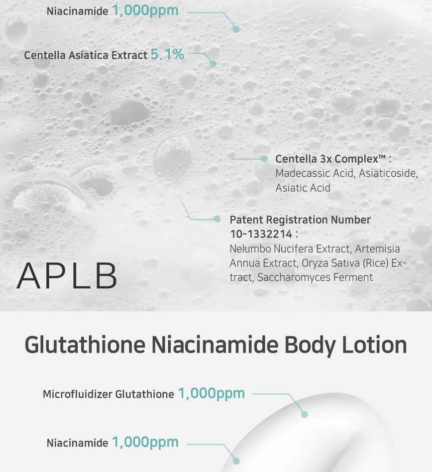 APLB - Glutathion Niacinamide Body 2 Types Zakjesset