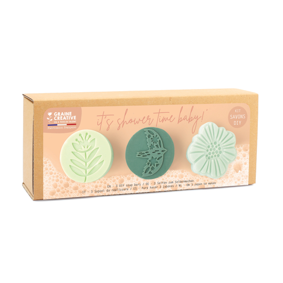Kit DIY Shower Time Nature pour réaliser 3 petits savons de toilette
