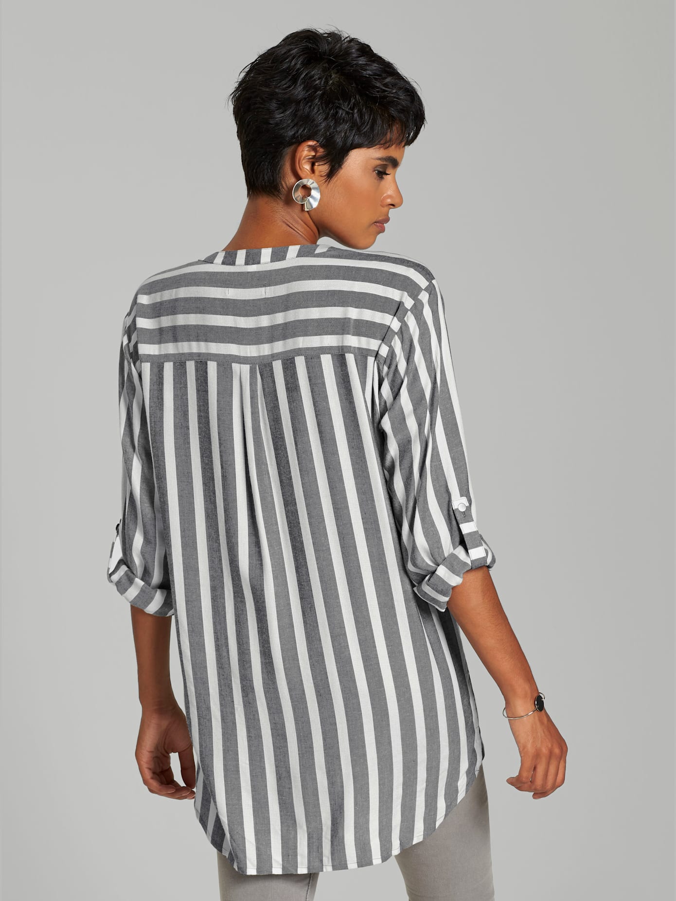 Chemisier rayé pure viscose