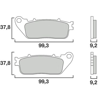 Plaquettes de freins Brembo Sinter Métal Fritté arrière