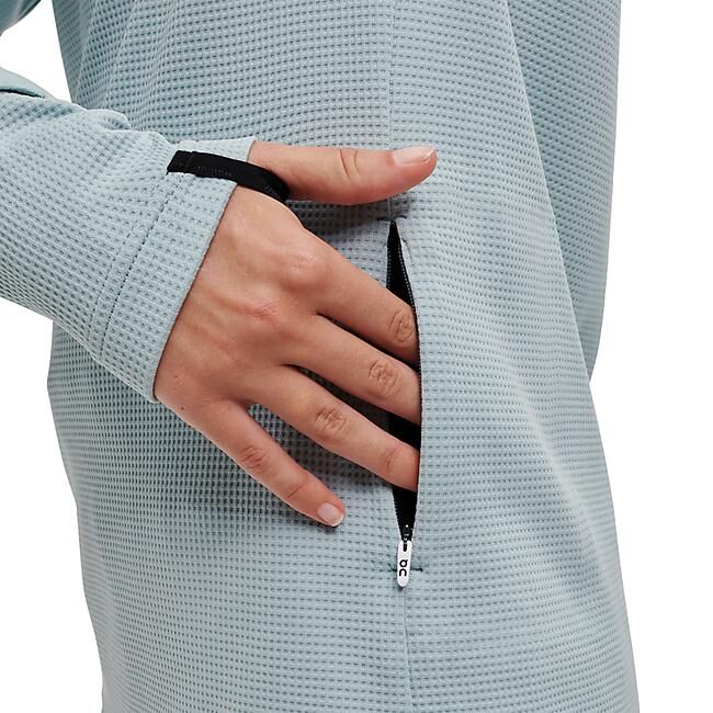 ON RUNNING - T-SHIRT ML DEMI ZIP CLIMATE SHIRT W