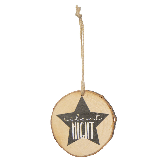 Dekohänger - Scheiben - aus Holz - ca. 15 x 7 cm - 8 Stück