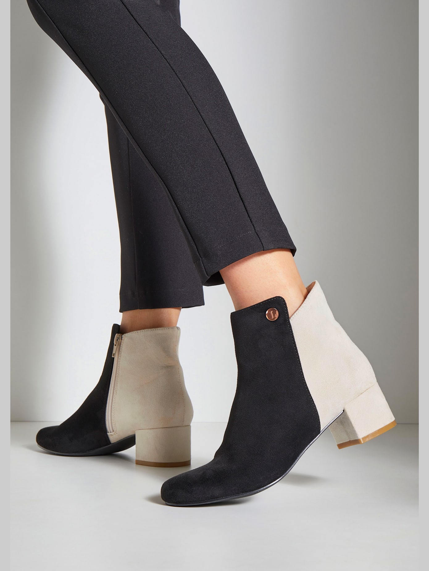 Bottines talon bottier confortable d'env. 4,5 cm