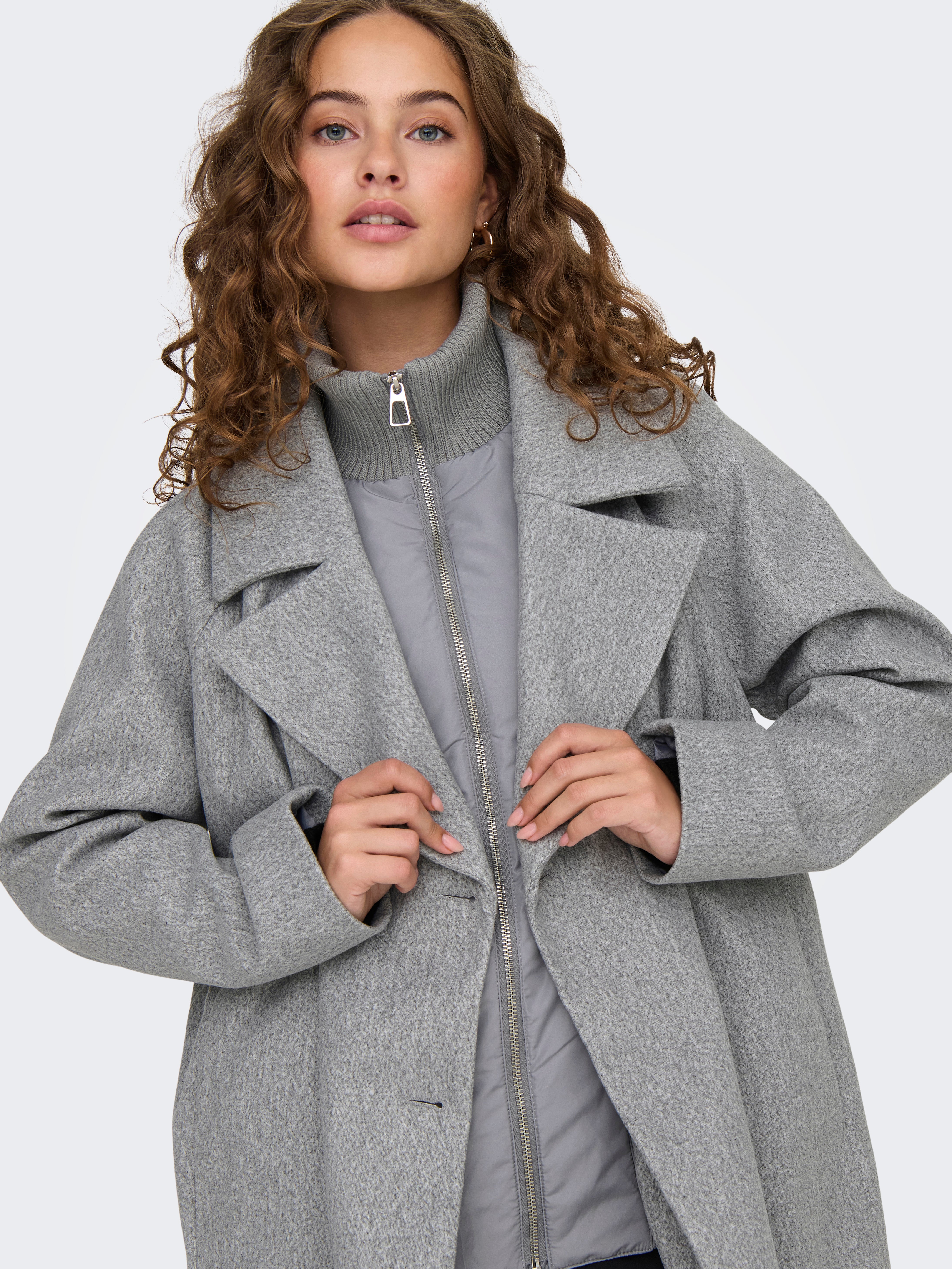 JDYHANNAH Mantel Medium Grey Melange