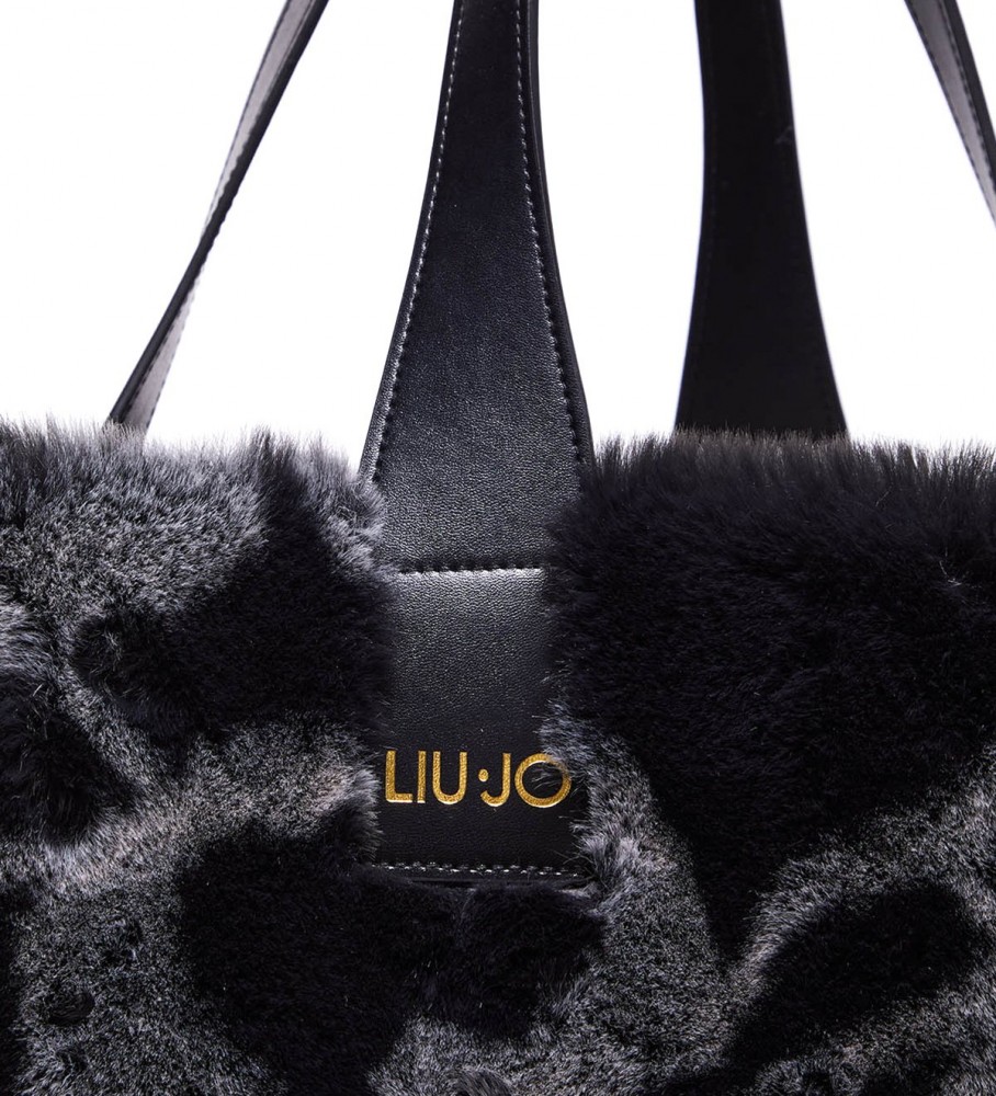 Bolsa tote preta com logo da Liu Jo