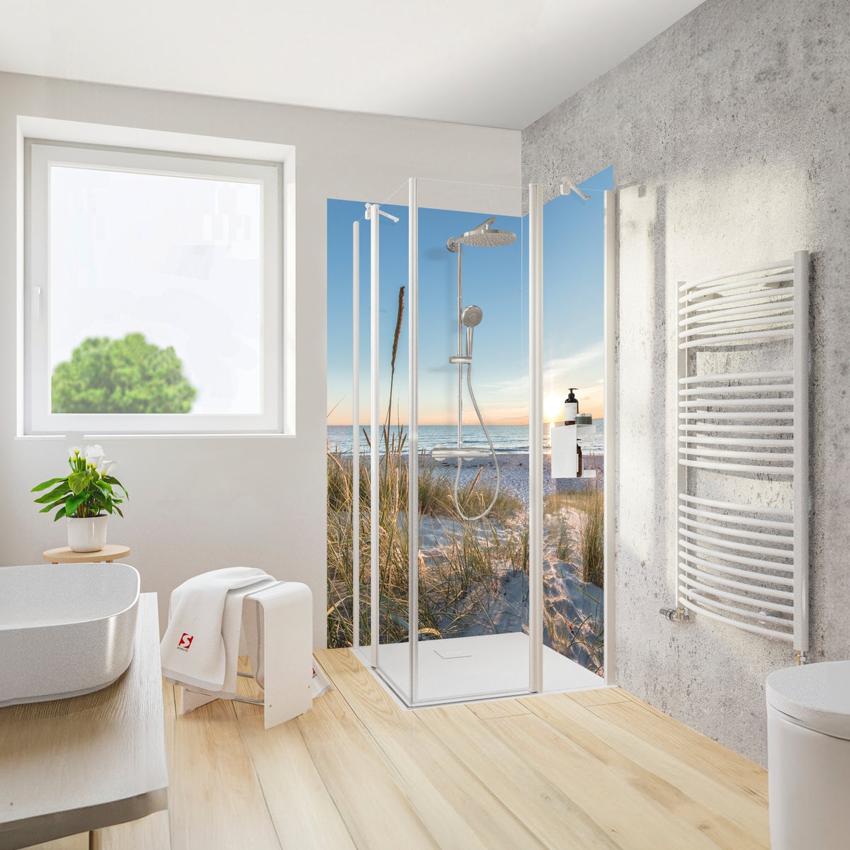 DecoDesign douche achterwandset hoek, foto