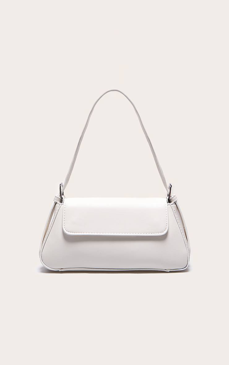 Blanc Sac À Bandoulière Simple Trapèze