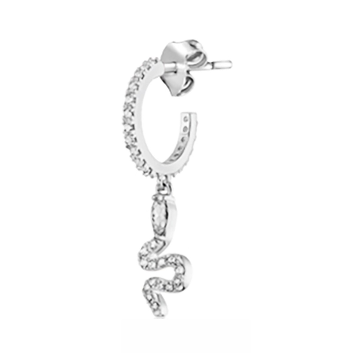 Piercing créole Agatha Snaky argent