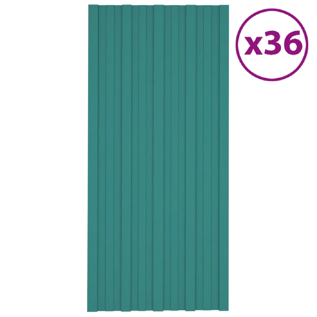 vidaXL Panneaux de toiture - Vert