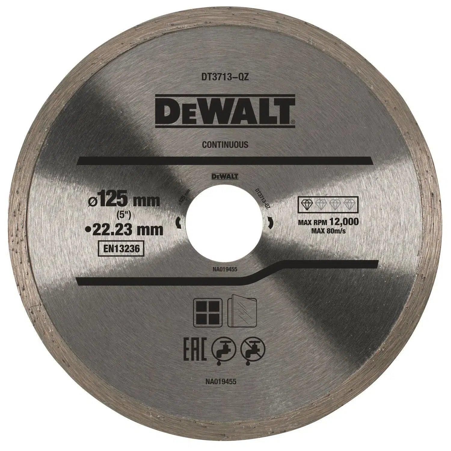 DeWALT DT3713 Diamantzaagblad Volband 125x22,23mm