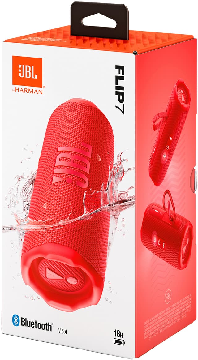 JBL Flip 7 trådløs bærbar højttaler (rød)