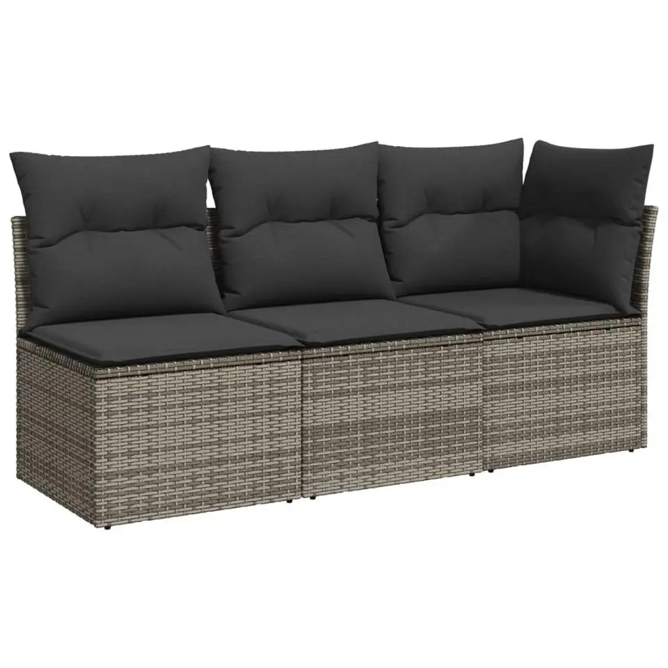 vidaXL - Tuinbank - Grijs - Poly rattan