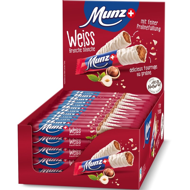 Munz Schokoladenriegel Weiss, 46 g, 40 Stück