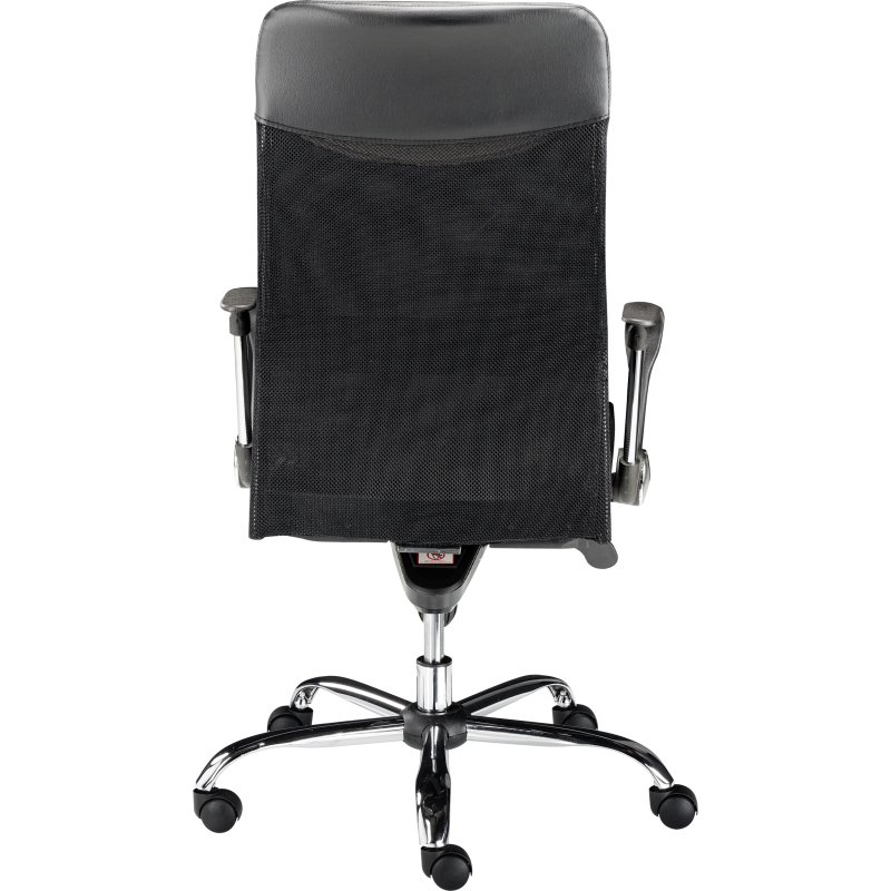 Fauteuil de bureau Lanzio tissu et maille - avec accoudoirs, appui-tête et soutien lombaire - Mécanisme Basculant axe décalé - Pied Chrome