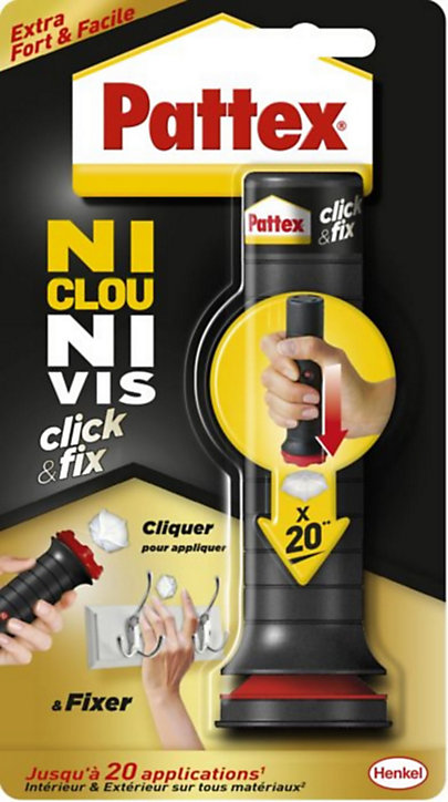 Ni clou ni vis Clic and fix Pattex 30 g