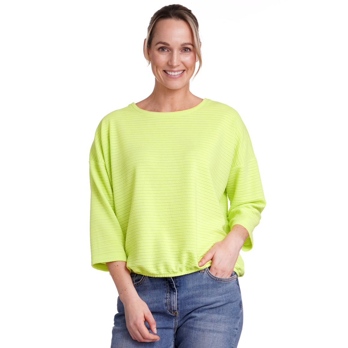 Damen Shirt mit 3/4-Ärmeln limette