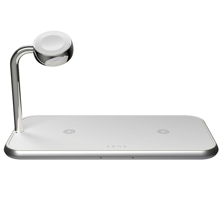 ZENS Dual+ Watch Aluminium Wireless Charger - Blanc