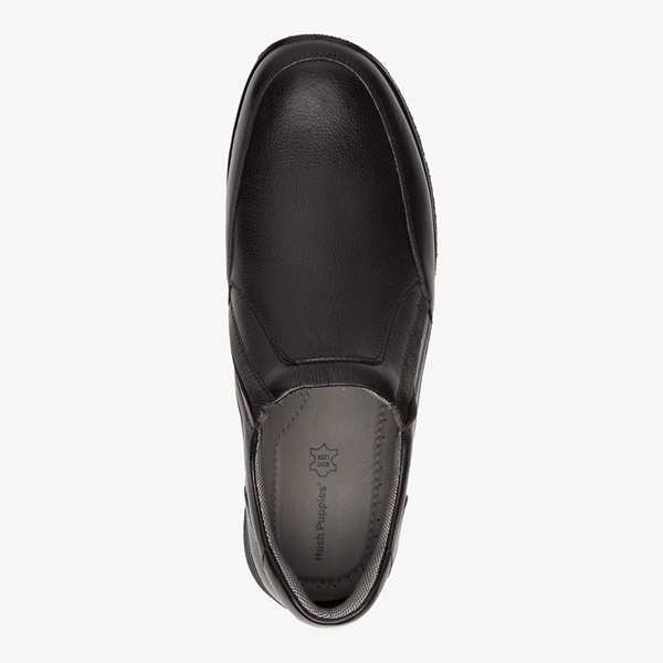 Hush Puppies leren heren instappers zwart