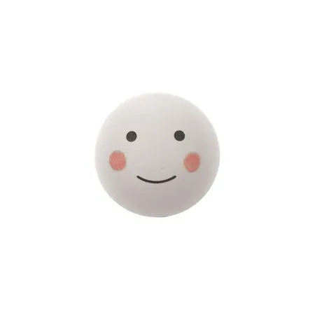 Glorex Holzkugel, weiss, 4 StÜCK Gesicht bemalt 3,5cm